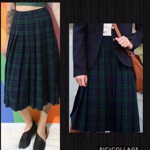PENDLETON PLAID PLEAT virgin WOOL TARTAN SKIRT 10